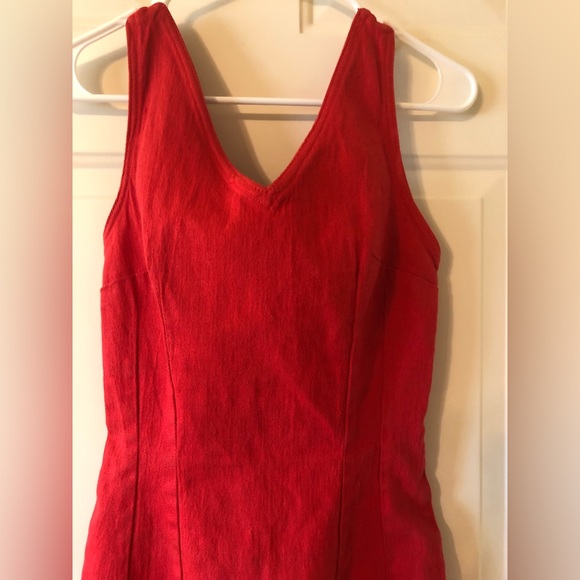 Vintage Studebaker Fashipn Venice Red Dress in Size Medium - Picture 3 of 8